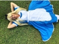 Girl In Blue Dress